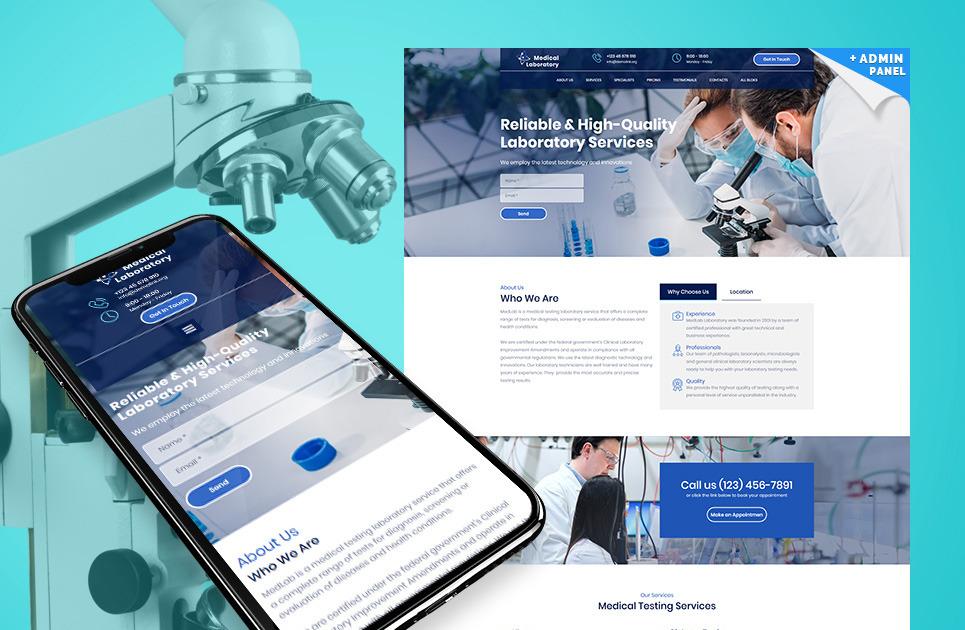 مراحل طراحی وب‌سایت پزشکی و آزمایشگاهی | راهنمای تخصصی آدرین ارتباط