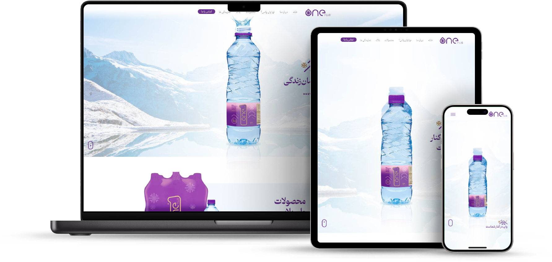 Oneplus mineral water website design